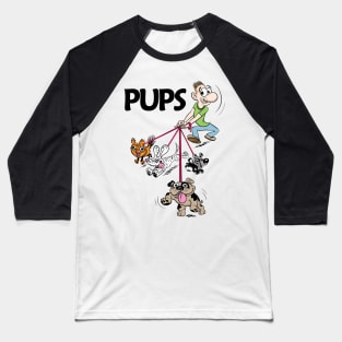 Dog Walker with Cute Puppies Baseball T-Shirt